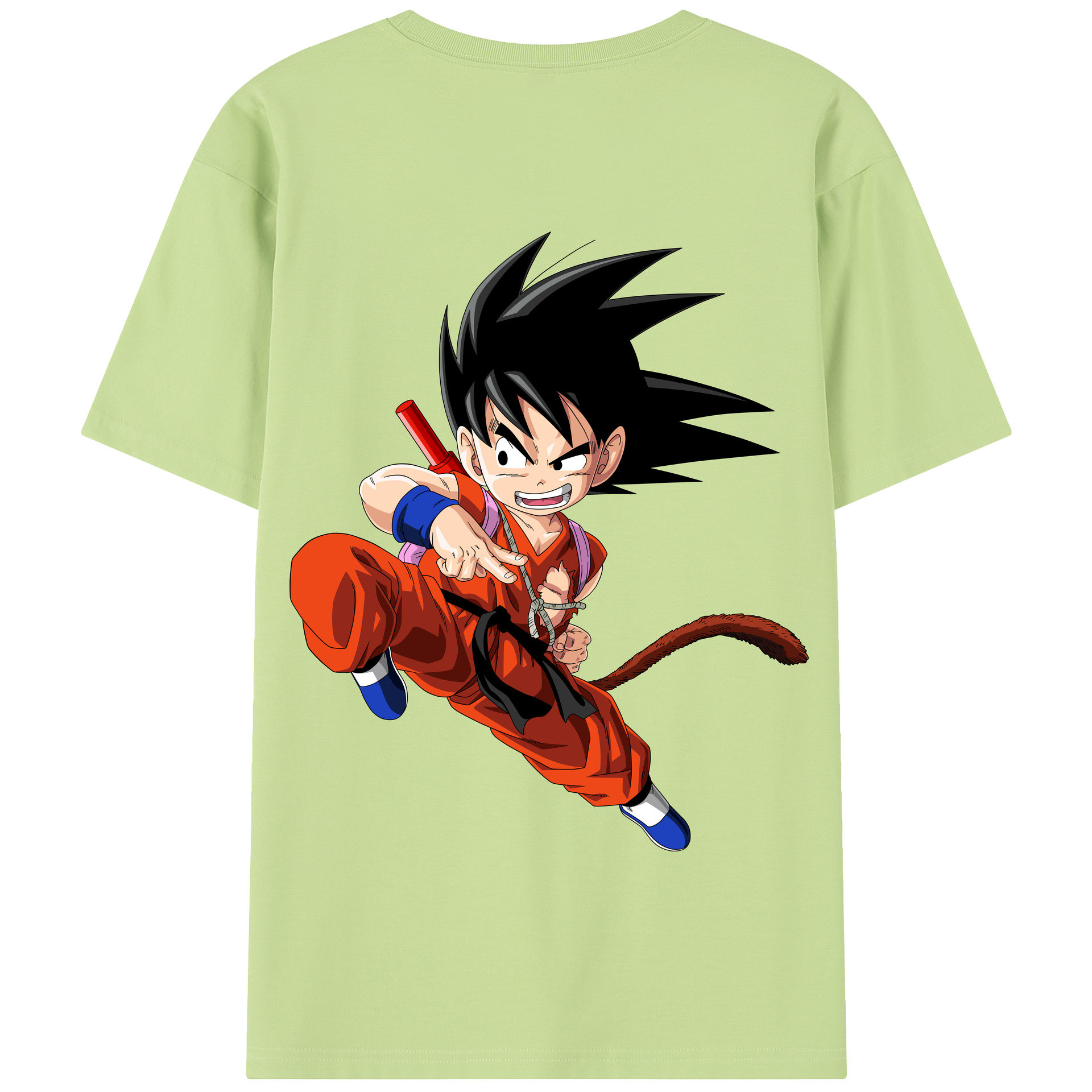 （画像用） ドラゴンボール 孫悟空（そん ごくう）Son Goku カカロット DRAGON BALL Kakarotto 綿100％半袖Tシャツ（背面プリント）